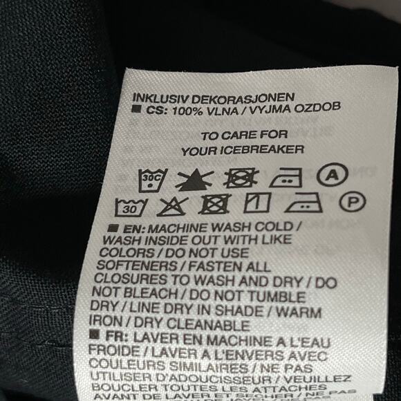 Icebreaker Tessell Merino Wool Black Shirt Long Sleeve size M Button-up New - Picture 9 of 13